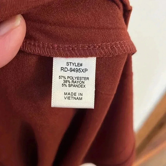 Zenana plus size, A-line dress, short sleeve, rust color, side pockets, nwt - Picture 5 of 6